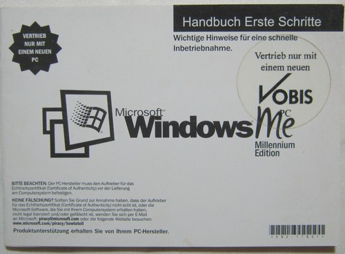 Handbuch microsoft windows - handbuch, me