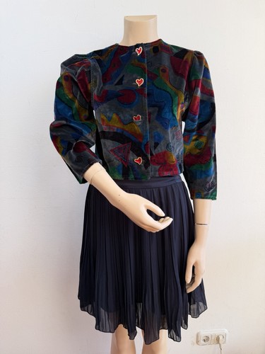 Vintage samt bluse jäckchen - vintage,