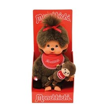 Sekiguchi Monchhichi Mädchen mit Mini-Plüschfigur-Monchhichi, 20 cm