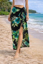 Schwarzer Sarong Strandtuch