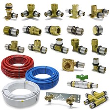 Pressfitting Pressfittings Pipetec TH für Verbundrohr 16x2 20x2 26x3 32x3 DVGW