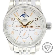 Wert 2.000,- Oris Big Crown Mondphase Stahl 40mm Automatik Uhr Fullset xxyy