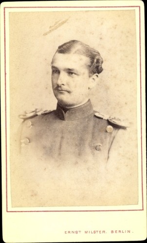 Cdv 1874 freiherr von hausen - cdv, 1874,