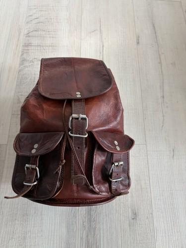 Leder rücksak - leder,