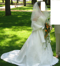 Hochzeitskleid GR.36-38 MIT Schleier Handschuhen Unterrock Stola Haarschmuck!