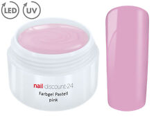 UV LED Farbgel PASTELL Gel PINK French Color Modellage NailArt Design Finish Tip