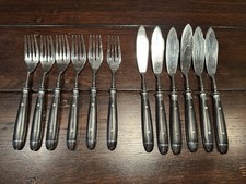 Eichenlaub Acryl Fischbesteck Schwarz 