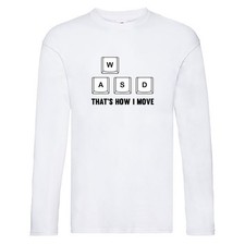 WASD | Zocker | Gamer | Gaming Long Sleeve Weiß
