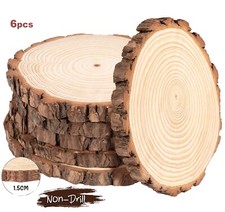 6er Holzscheiben 20-22cm Rund