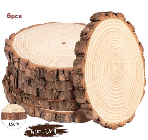 6er holzscheiben 22cm rund - 6er,