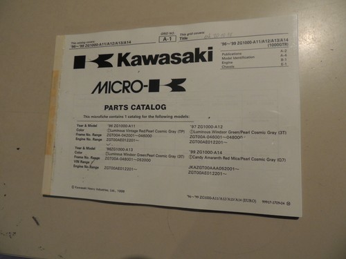 Parts catalog kawasaki gtr - parts,