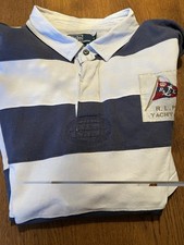 Polo by Ralph Lauren Polohemd blau weiss gestreift 3 XLB verschiedene Aufnäher..
