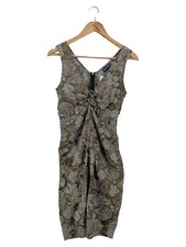 Marc O'Polo Kleid Gr. 38 M Oliv Floral Baumwolle Midikleid Freizeit