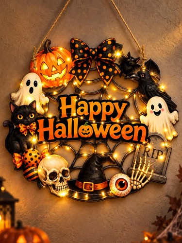 Halloween deko türschild mit - halloween,