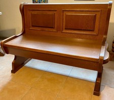 Truheneckbank 2-Sitzer Holzbank Eiche Massiv aufklappbar Schreinerarbeit Top!