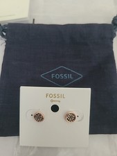 Fossil Ohrringe Ohrstecker JOA00530791 Roségold Rosé Gold Schwarz Steinchen NEU