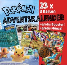 Adventskalender Pokémon Karten 69 Karten + Booster GX EX V-Star Holo Weihnachten