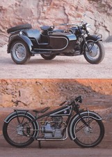 AK BMW R 75/5 zivil Seitenwagen + BMW R 39 Karte aus Karton dicker als sonst