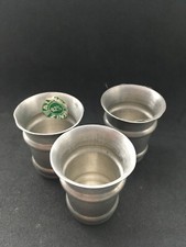 3 Stück  Zinnbecher  92% 