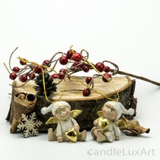 2 Weihnachtsengel Gold mit