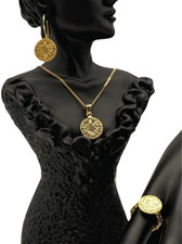 925 Silber Schmuckset Gümüş OSMANLI Tugra Reşat Anhänger Kette Ohrringe Ring NEU