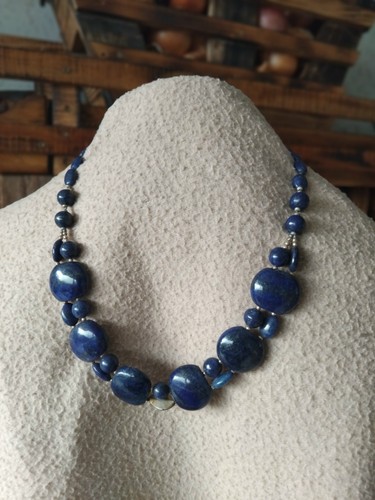 Lapislazuli halskette 925 - lapislazuli, halskette,