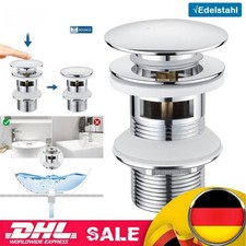 Ablaufventil Abfluss POP UP Waschbecken Ablaufgarnitur mit Überlauf Waschtisch