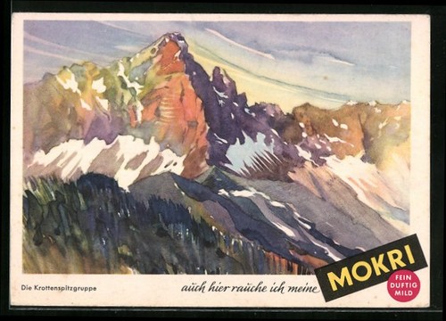 Werbekarte mokri tabak - mokri,