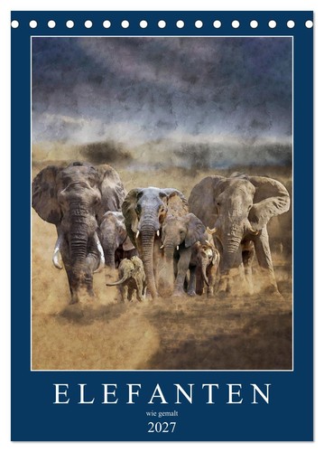 Elefanten wie gemalt - elefanten,