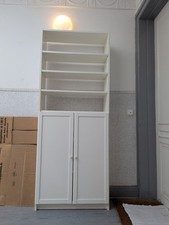 Billy Oxberg, Weiss mit Türen, 2 Stück, 80x30x202 cm, gebraucht, Selbstabholer