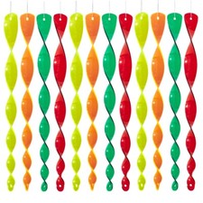 CIM Windspiel Pirouette Windspirale 29cm bunte 12er Gartendeko Vogelschreck Baum