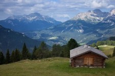 Wandbild sunny mountain - wandbild:,