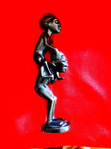 Ebenholzfigur zwei männer - ebenholzfigur,
