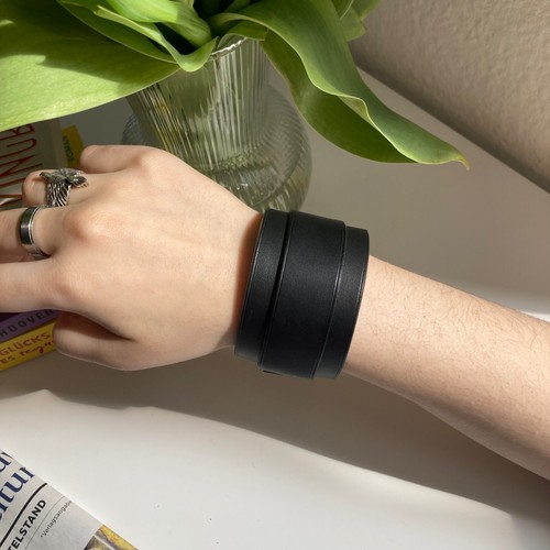 Breites echt leder armband - echt,