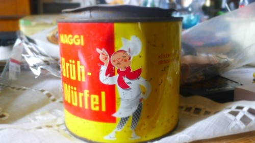 Antike blechdose maggi brüh - antike,