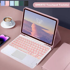 QWERTZ Touchpad Beleuchtet Tastatur für iPad 10/9/8/7/6th Air 11" Pro mit Hülle