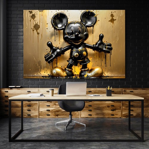Wandbild goldene micky - ✅,