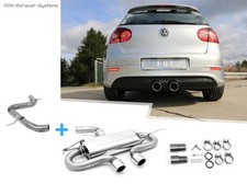  Racing-Komplettanlage ab Kat R32-Design VW Golf 5 TSI 2x90mm rund