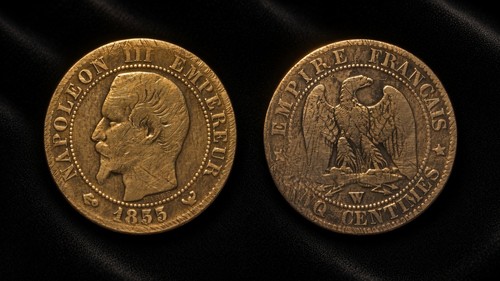 Frankreich centimes 1855 w - frankreich, 5
