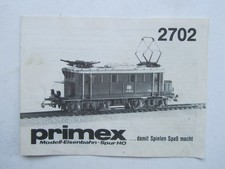 Primex 2702 - Begleitblatt für Jubiläumszug "20 Jahre Primex"