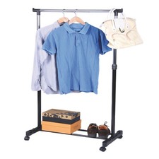Fahrbarer Kleiderständer Gardarobenständer Gaderobe Wäscheständer 75x41x155cm