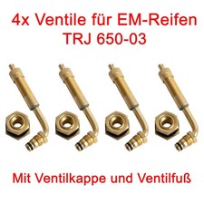 Metallventile EM Reifen gebogen 80° mit Ventilfuß TRJ650-03 für Baumaschinen LKW