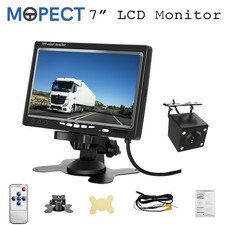 MOPECT Auto PKW 7'' Farb TFT Monitor + Autokamera Rückfahrkamera Distanzlininen