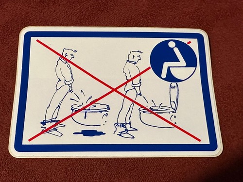 Toiletten aufkleber bitte - toiletten-aufkleber, im