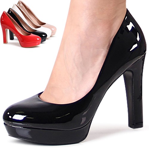 Damen lack pumps plateau high - lack,