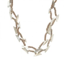 Biba Halskette Grau Beige mit