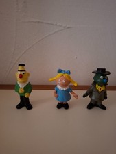 Sesamstraße Figuren 1970er, Bert, Schlemil und Susi Sorglos von der Firma Heimo
