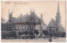 AK Postkarte Goldap - Post mit evangl. Kirche 28.03.1903 nach Königsberg (P53)