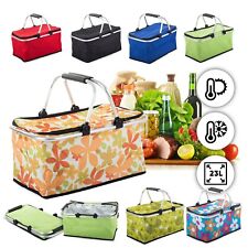 Alu Einkaufskorb Tasche Faltbar Picknickkorb Klappbar mit Deckel Kühlkorb Thermo