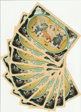 Young Catgirls with Cats / 10x minisheet "MUTANTES" by Leonor Fini